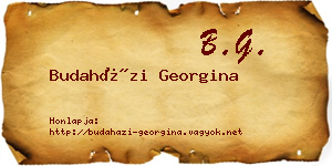 Budaházi Georgina névjegykártya